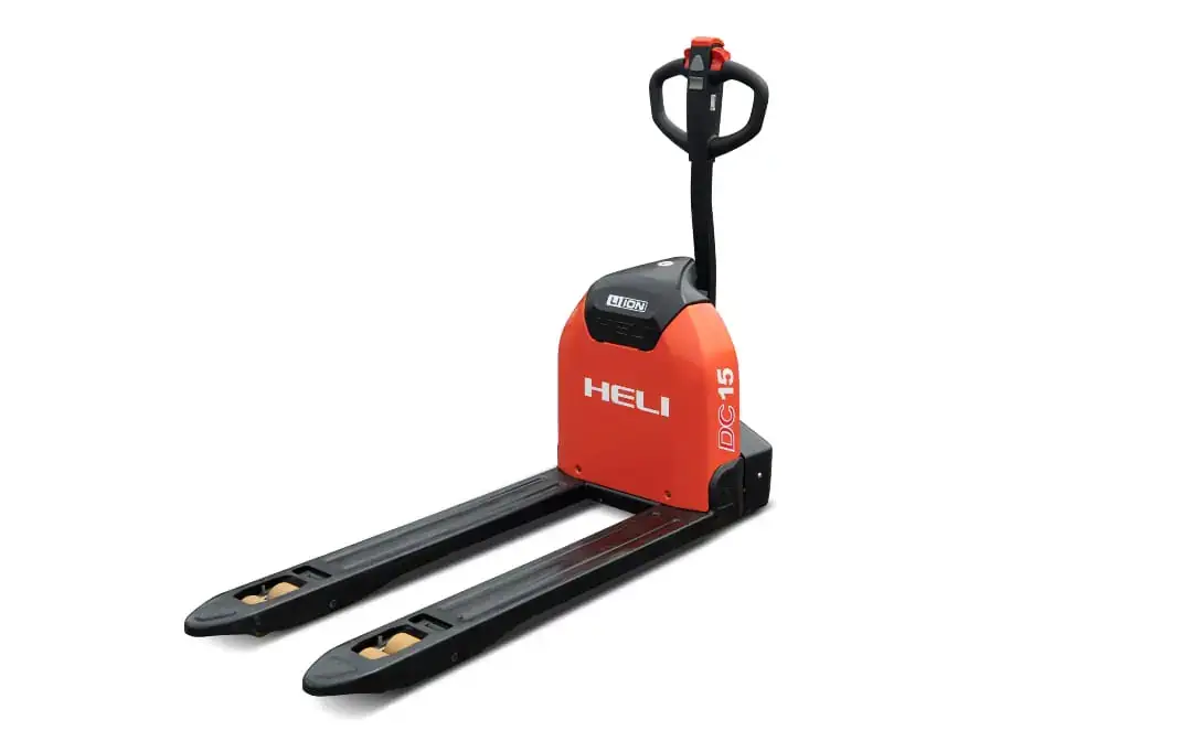 Heli CBD15/18/20J-LI-S electric pallet jacks with lift capacities from 1.5 to 2 tonnes