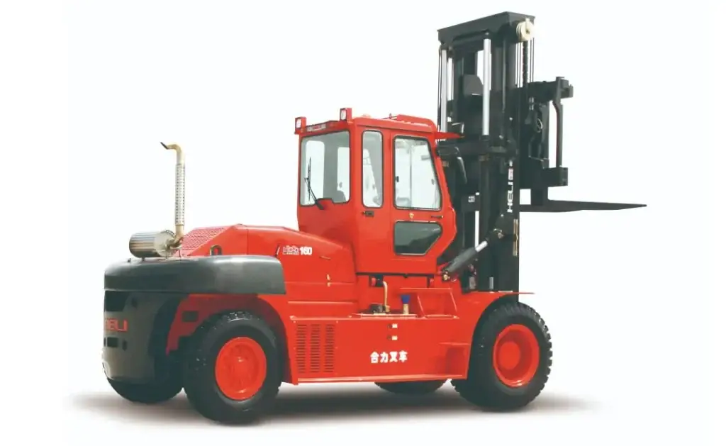 Heli G series heavy duty forklifts with lift capacities from 14 to 18 tonnes