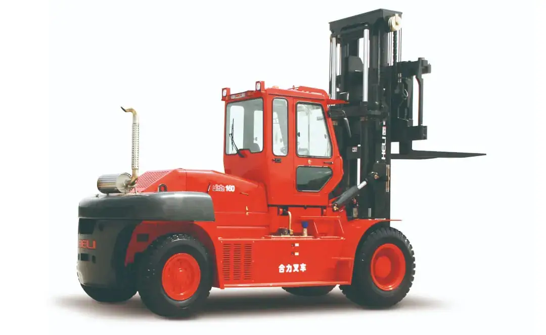 Heli G series heavy duty forklifts with lift capacities from 14 to 18 tonnes