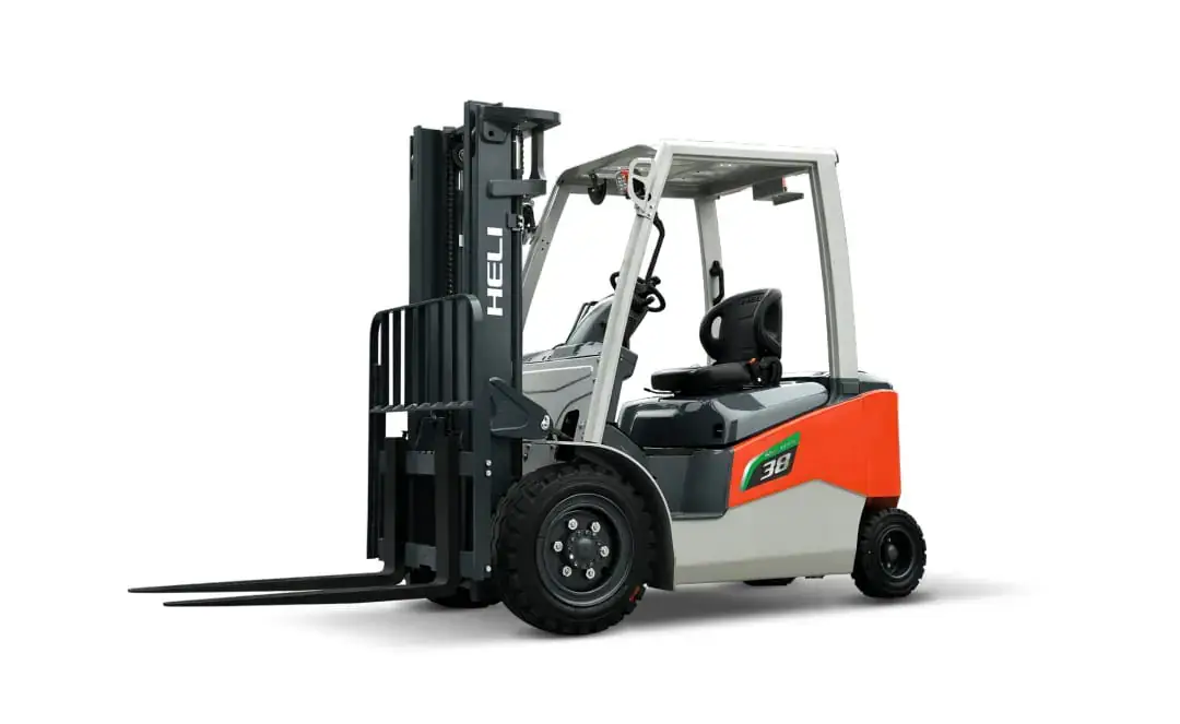 HELI G2 series 4-wheel forklift with lift capacities from 1.5 to 3.8 tonnes