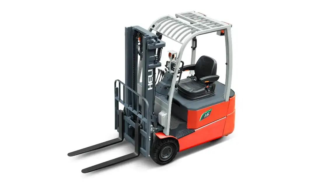 Heli G3 series 3 wheel electric forklifts with lift capacities from 1.5 to 2 tonnes