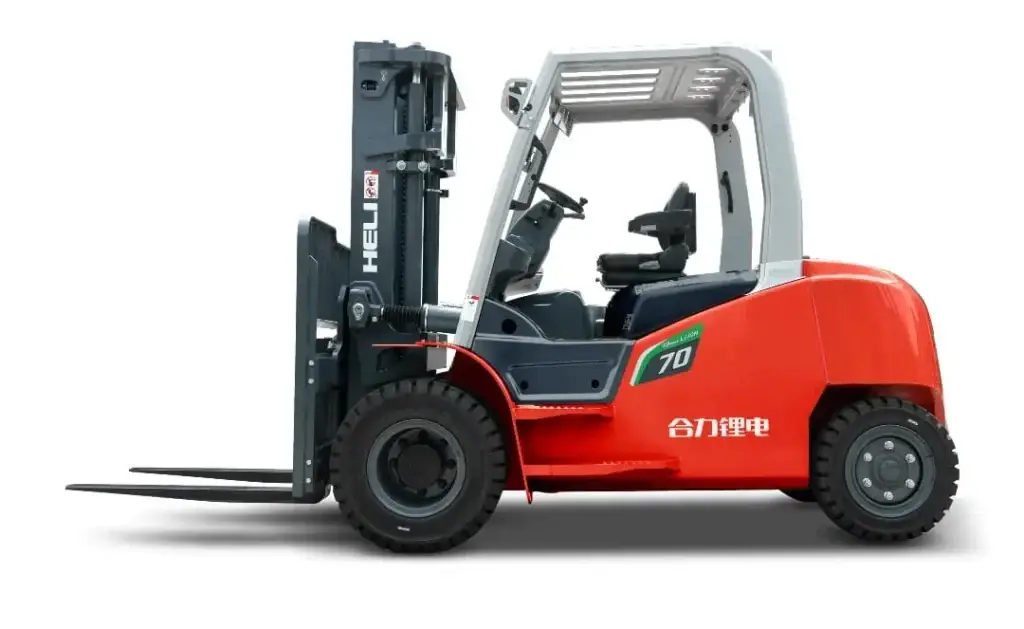 Heli G3 series electric forklifts with lift capacities from 6 to 10 tonnes