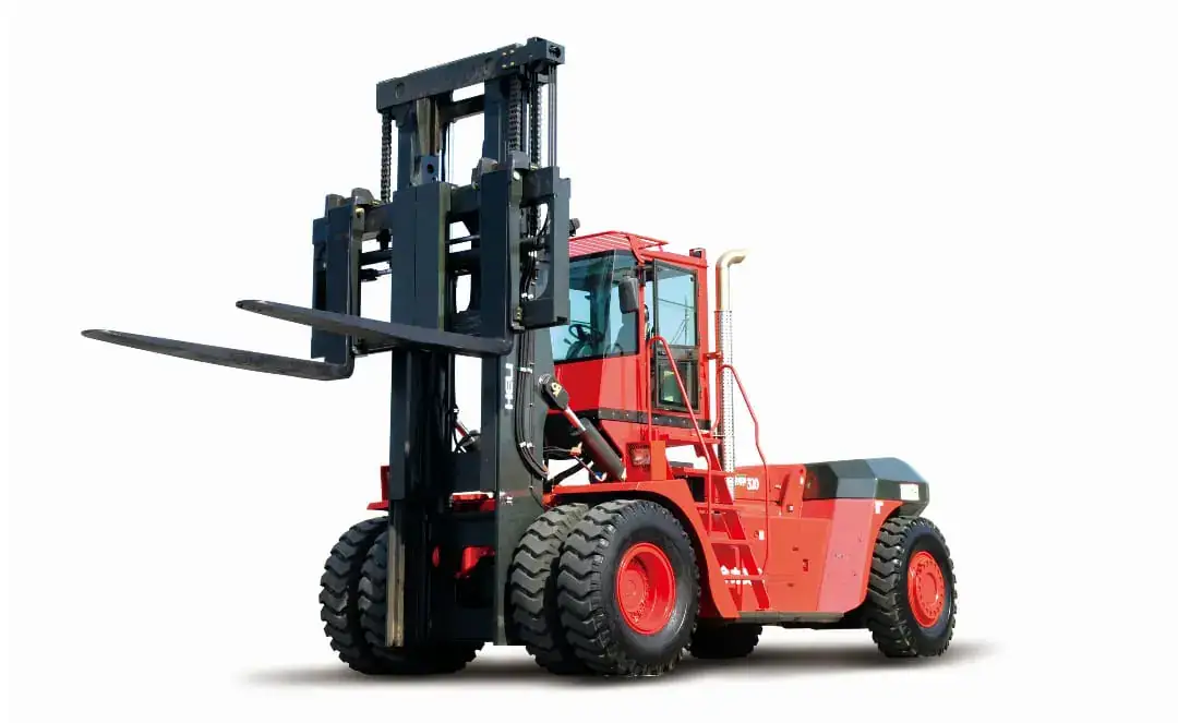 Heli G series heavy duty diesel forklifts with lift capacities from 20 to 46 tonnes