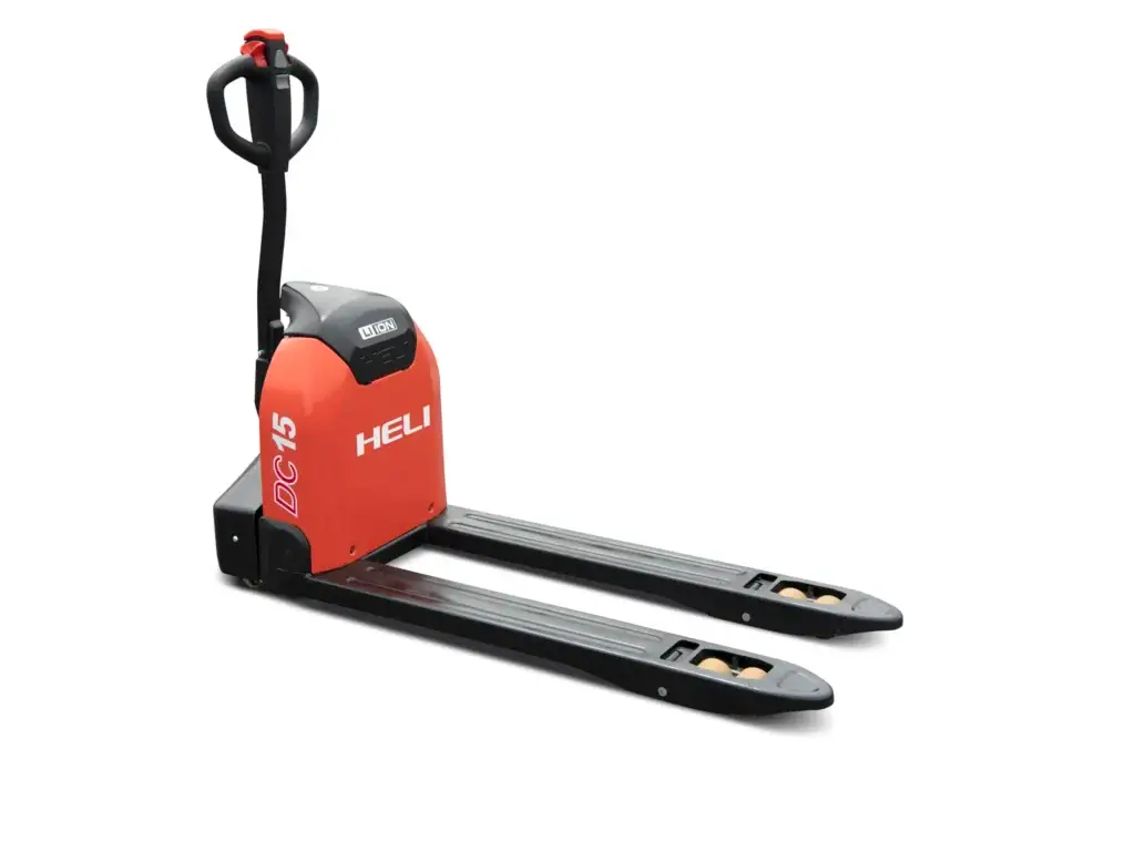 Heli CBD15/18/20J-LI3 Li-ion electric pallet jacks with lift capacities from 1.5 to 2 tonnes
