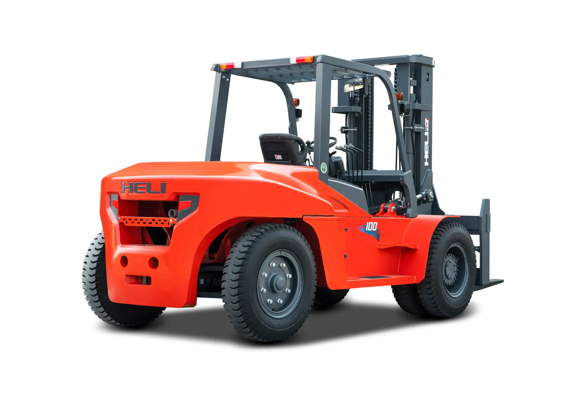 Heli K2 Series internal combustion forklift with lift capacities ranging from 5 to 10 tonnes